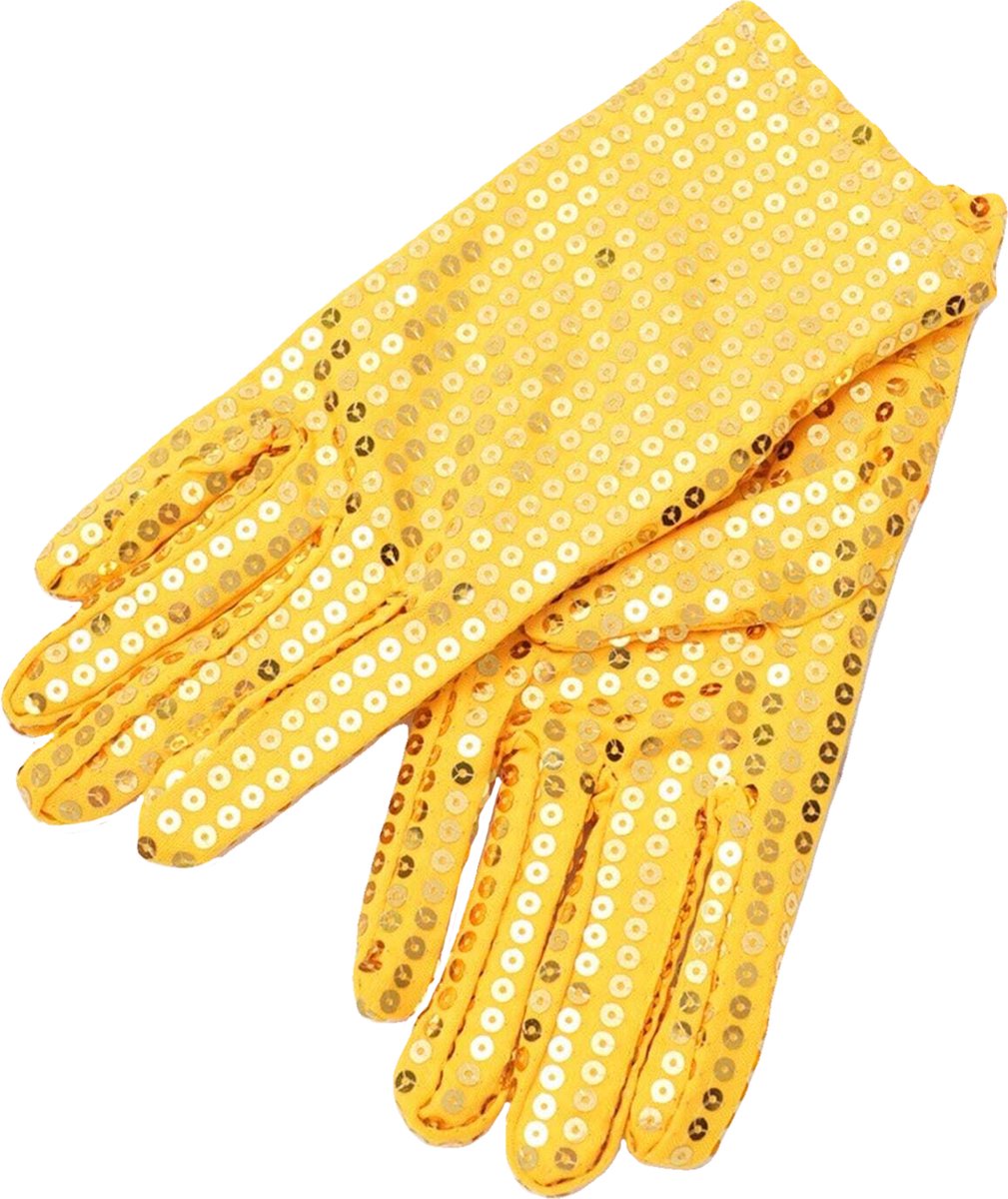 Glitter Handschoenen - Goud | Pailletten/Polyester | Maat S/M | Fashion Favorite